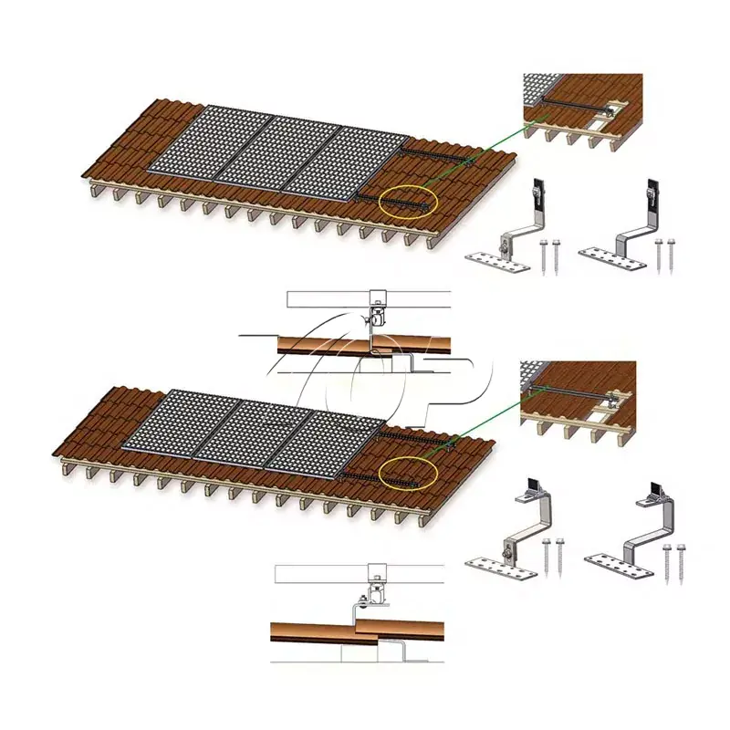 Supports solaires pour toit en tuile